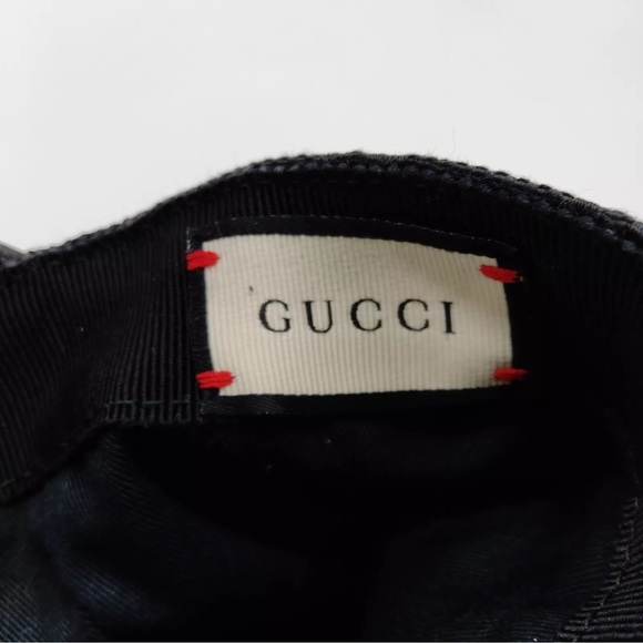 Authentic Gucci GG Cap Black Canvas Preowned - Picture 9 of 9